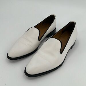 Everlane The Modern Smoking Loafer White Black | Sz 9.5
